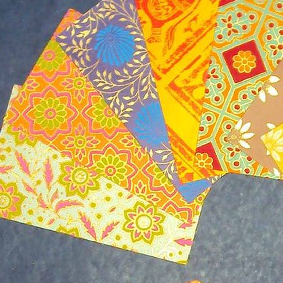 Close detail of handmade paper texture